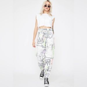 Dolls Kill Graffiti Joggers Size Large